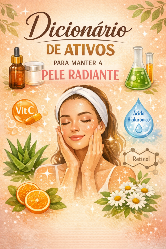 Dicionário de Ativos: entenda a ciência dos rótulos e como manter a pele radiante com dicas técnicas de uma futura farmacêutica.